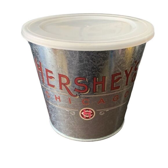 Vintage Hershey's Chocolate World Chicago Tin Pail Bucket Sweet Nostalgic Treat - Picture 5 of 13